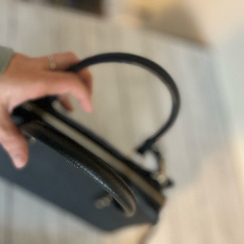 kate spade Black Pebbled Leather Satchel with Crossbody Strap - Picture 3 of 14
